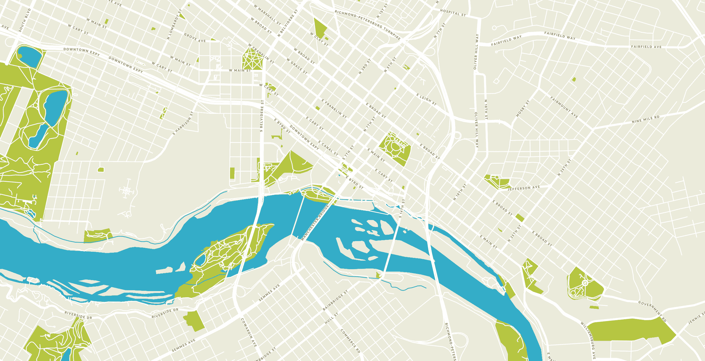 Map of Downtown Richmond